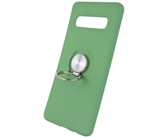 TPU чехол Summer ColorRing под магнитный держатель для Samsung Galaxy S10+ Салатовый