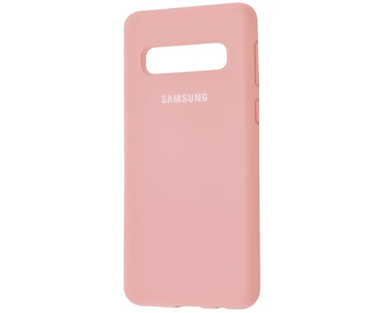 Чехол Silicone Cover Full Protective (AA) для Samsung Galaxy S10+ Розовый / Pink Sand