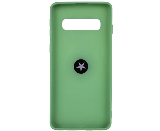 TPU чехол Summer ColorRing под магнитный держатель для Samsung Galaxy S10+ Салатовый