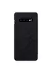 Кожаный чехол (книжка) Nillkin Qin Series для Samsung Galaxy S10+ Черный