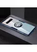 TPU+PC чехол Deen CrystalRing for Magnet (opp) для Samsung Galaxy S10+ Бесцветный / Темно-синий