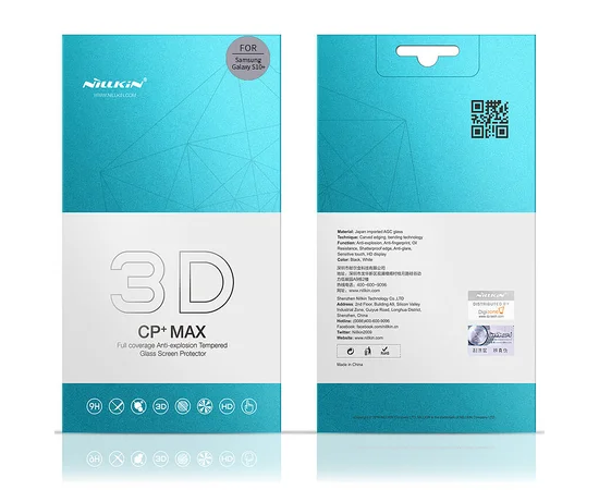 Захисне скло Nillkin (CP + max 3D) для Samsung Galaxy S10 + Чорний