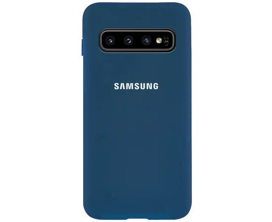 Чохол Silicone Cover Full Protective (AA) для Samsung Galaxy S10 + Синій / Cobalt