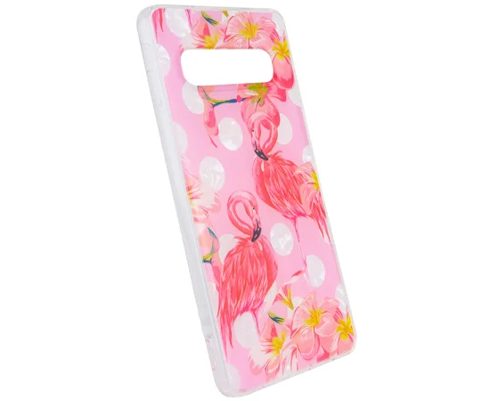 Накладка Glue Case Фламинго для Samsung Galaxy S10 Розовый