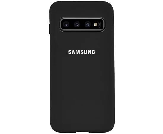 Чехол Silicone Cover Full Protective (AA) для Samsung Galaxy S10 Черный / Black