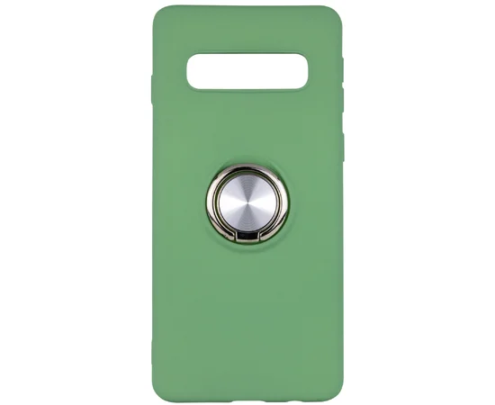 TPU чехол Summer ColorRing под магнитный держатель для Samsung Galaxy S10 Салатовый