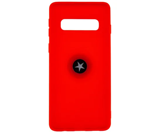 TPU чехол Summer ColorRing под магнитный держатель для Samsung Galaxy S10 Красный