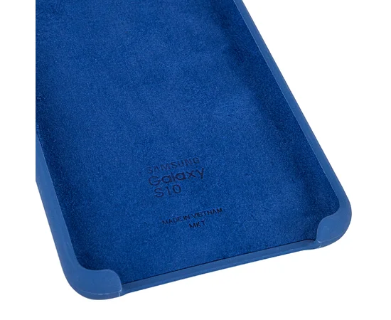 Чехол Silicone Cover (AA) для Samsung Galaxy S10 Синий / Navy Blue