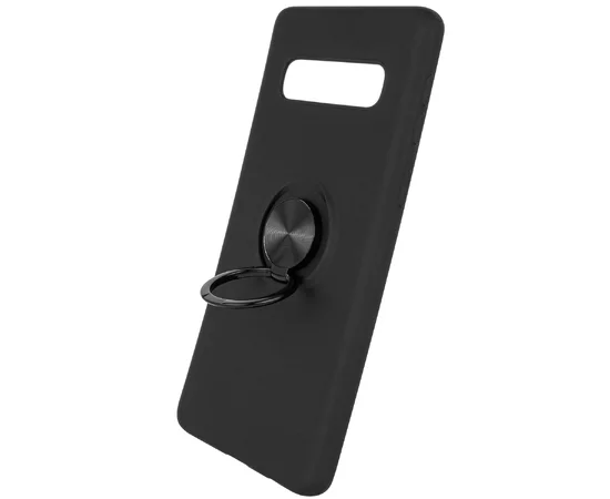 TPU чехол Summer ColorRing под магнитный держатель для Samsung Galaxy S10 Черный