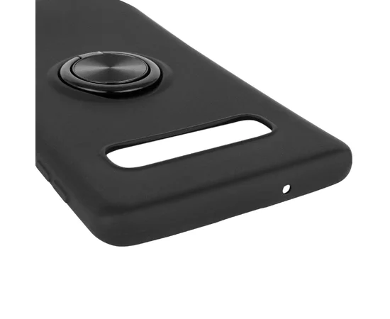 TPU чехол Summer ColorRing под магнитный держатель для Samsung Galaxy S10 Черный