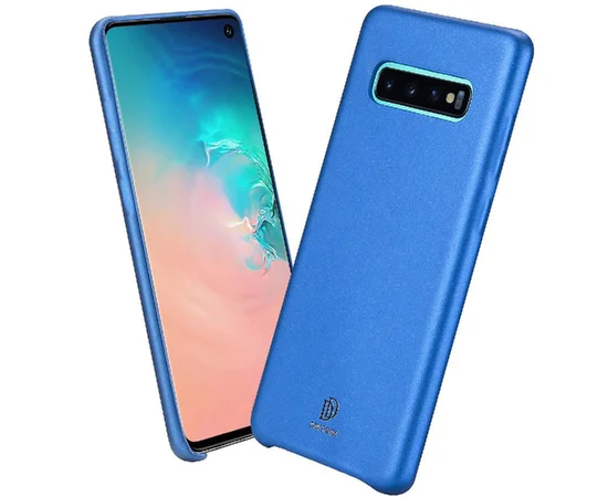 Кожаная накладка Dux Ducis для Samsung Galaxy S10 Синий