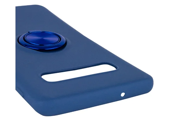 TPU чехол Summer ColorRing под магнитный держатель для Samsung Galaxy S10 Синий