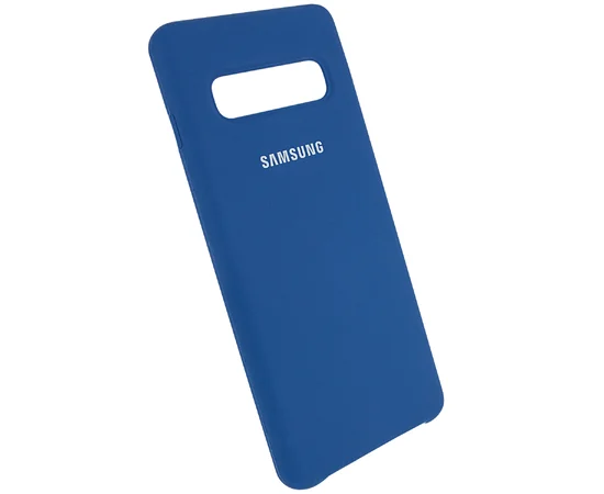Чехол Silicone Cover (AA) для Samsung Galaxy S10 Синий / Navy Blue