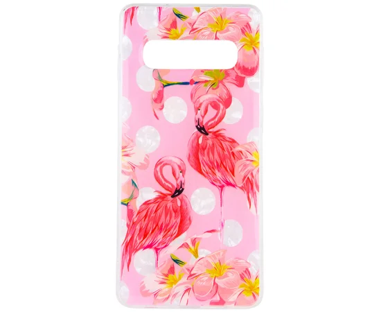 Накладка Glue Case Фламинго для Samsung Galaxy S10 Розовый