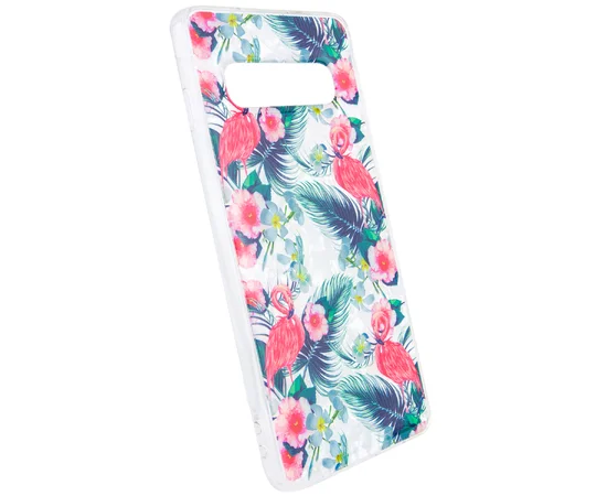 Накладка Glue Case Фламинго для Samsung Galaxy S10 Черный