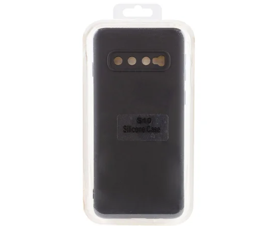 Чехол Silicone Cover Lakshmi Full Camera (A) для Samsung Galaxy S10 Черный / Black