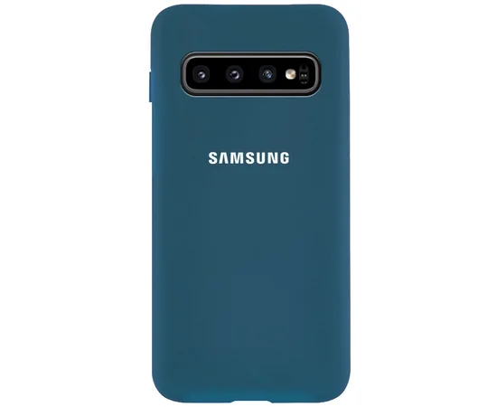 Чехол Silicone Cover Full Protective (AA) для Samsung Galaxy S10 Синий / Cosmos blue