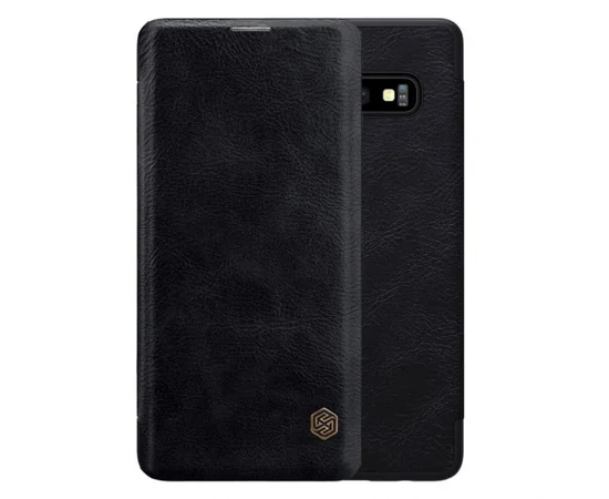 Кожаный чехол (книжка) Nillkin Qin Series для Samsung Galaxy S10 Черный