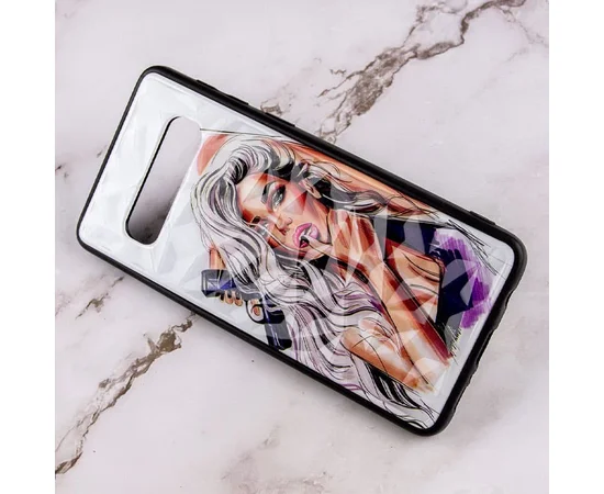 TPU+PC чехол Prisma Ladies для Samsung Galaxy S10 Purple