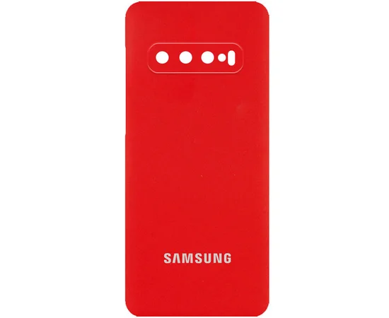 Чехол Silicone Cover Full Camera (AA) для Samsung Galaxy S10 Красный / Red