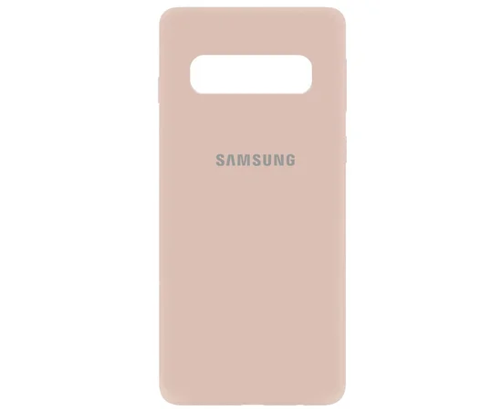 Чехол Silicone Cover My Color Full Protective (A) для Samsung Galaxy S10 Розовый / Pink Sand
