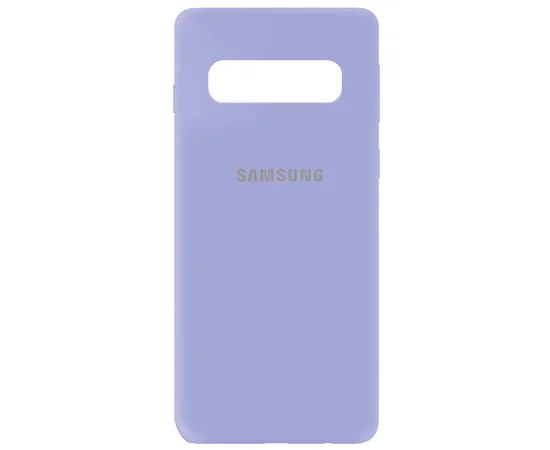 Чехол Silicone Cover My Color Full Protective (A) для Samsung Galaxy S10 Сиреневый / Dasheen