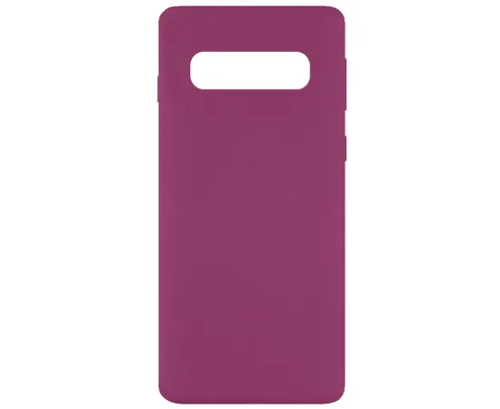 Чехол Silicone Cover Full without Logo (A) для Samsung Galaxy S10 Бордовый / Marsala