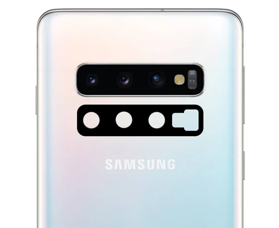 Гибкое ультратонкое стекло Epic на камеру для Samsung Galaxy S10 / S10+ Черный