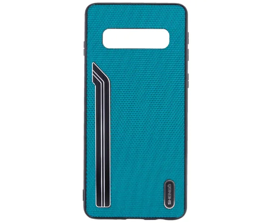 TPU чехол SHENGO Textile series для Samsung Galaxy S10 Зеленый
