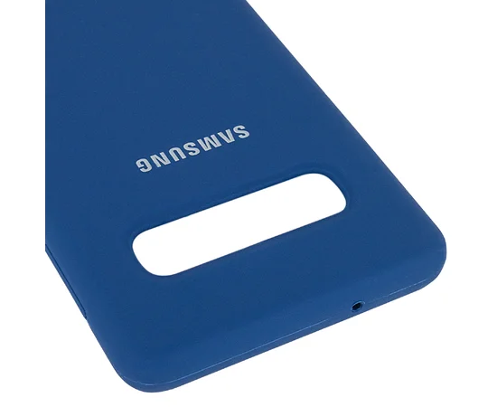 Чехол Silicone Cover (AA) для Samsung Galaxy S10 Синий / Navy Blue
