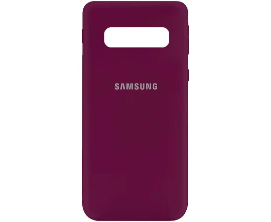 Чехол Silicone Cover My Color Full Protective (A) для Samsung Galaxy S10 Бордовый / Marsala