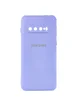 Чехол Silicone Cover My Color Full Camera (A) для Samsung Galaxy S10 Сиреневый / Dasheen