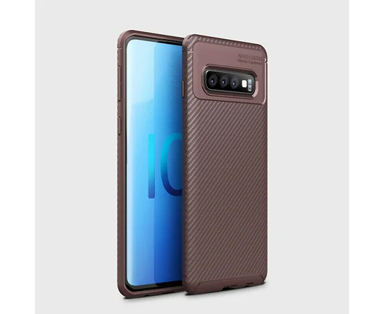 TPU чехол iPaky Kaisy Series для Samsung Galaxy S10 Коричневый