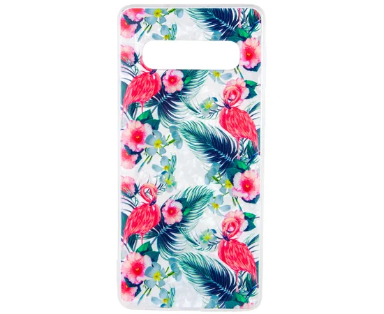 Накладка Glue Case Фламинго для Samsung Galaxy S10 Черный