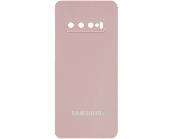 Чехол Silicone Cover Full Camera (AA) для Samsung Galaxy S10 Розовый / Pink Sand