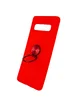 TPU чехол Summer ColorRing под магнитный держатель для Samsung Galaxy S10 Красный