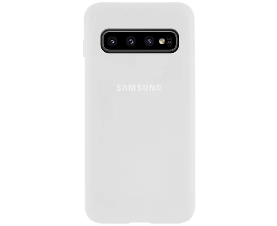 Чехол Silicone Cover Full Protective (AA) для Samsung Galaxy S10 Белый / White