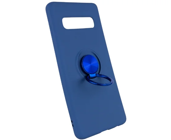 TPU чехол Summer ColorRing под магнитный держатель для Samsung Galaxy S10 Синий