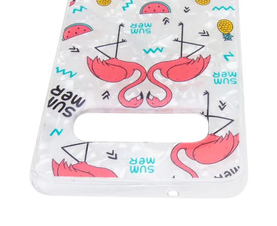 Накладка Glue Case Фламинго для Samsung Galaxy S10 Белый