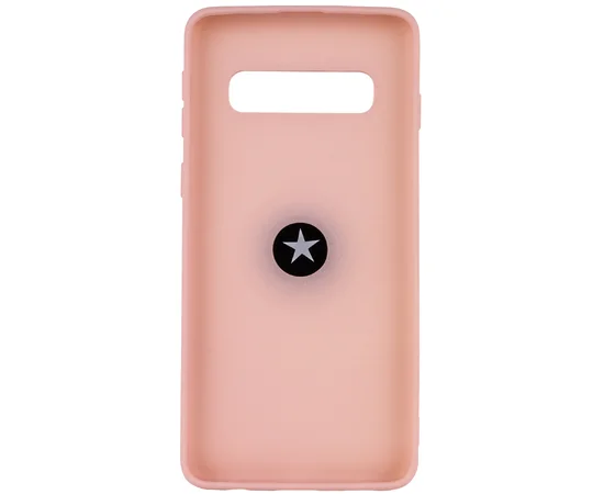 TPU чехол Summer ColorRing под магнитный держатель для Samsung Galaxy S10 Розовый