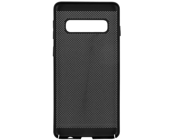 Ультратонкий дышащий чехол Grid case для Samsung Galaxy S10 Черный