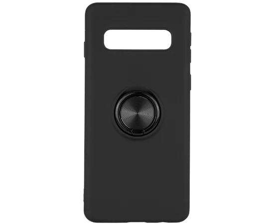 TPU чехол Summer ColorRing под магнитный держатель для Samsung Galaxy S10 Черный