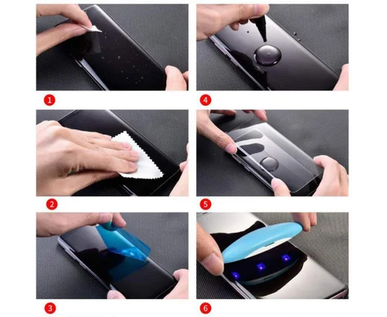 Защитное 3D стекло Mocolo с УФ лампой для Samsung Galaxy S10 Прозрачное