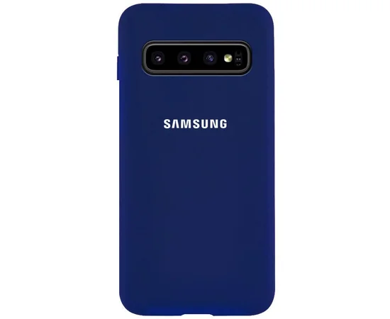 Чехол Silicone Cover Full Protective (AA) для Samsung Galaxy S10 Темно-синий / Midnight blue