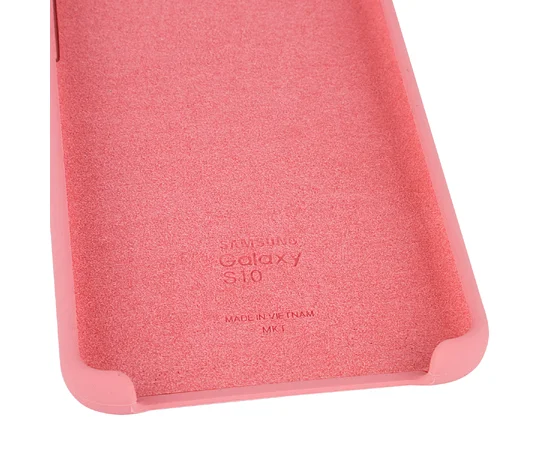 Чехол Silicone Cover (AA) для Samsung Galaxy S10 Розовый / Pink