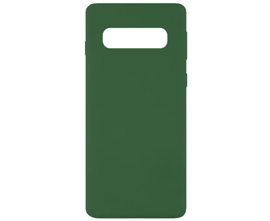 Чехол Silicone Cover Full without Logo (A) для Samsung Galaxy S10 Зеленый / Dark green
