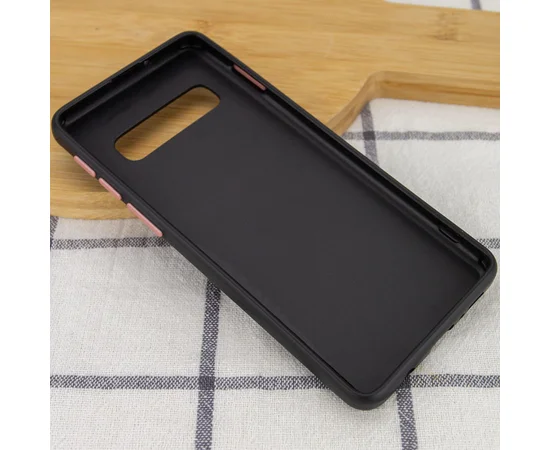 Чехол Camshield Black TPU со шторкой защищающей камеру для Samsung Galaxy S10 Черный / Rose Gold