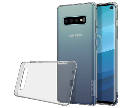 TPU чехол Nillkin Nature Series для Samsung Galaxy S10 Серый (прозрачный)