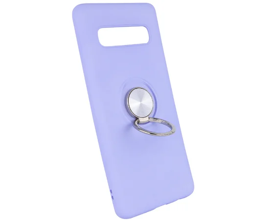 TPU чехол Summer ColorRing под магнитный держатель для Samsung Galaxy S10 Фиолетовый