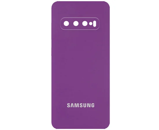 Чехол Silicone Cover Full Camera (AA) для Samsung Galaxy S10 Фиолетовый / Grape
